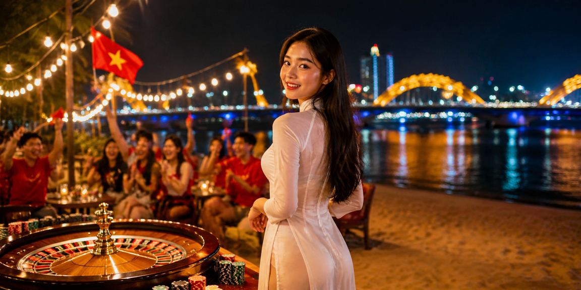 Người chơi Đà Nẵng trải nghiệm Roulette trong trang phục áo dài – không khí casino đặc sắc Việt Nam